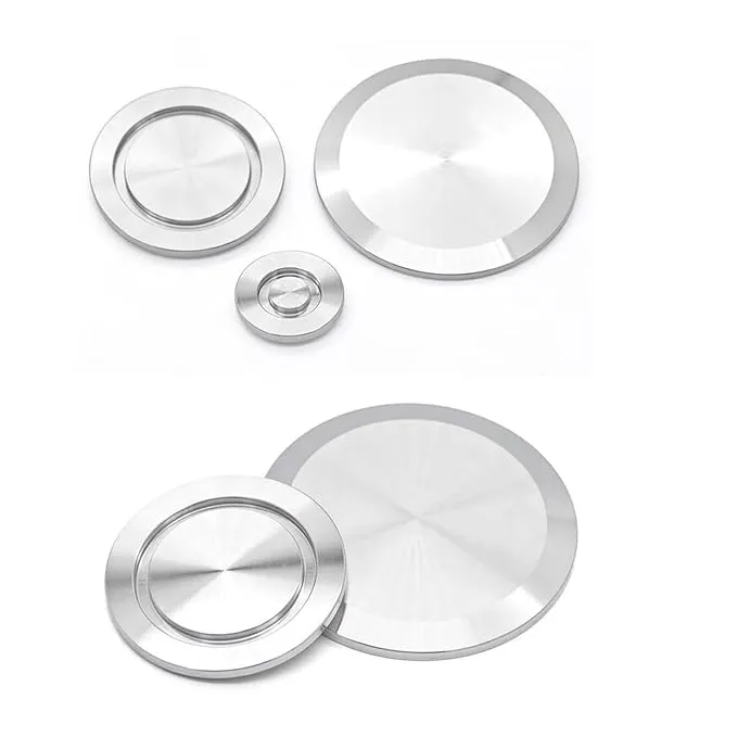 KF10 stainless steel vacuum blank off flange