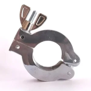 Close-up of the Aluminium Wing Nut on the KF 40 Hinge Clamp for manual, tool-free tightening