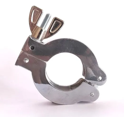 Close-up of the Aluminium Wing Nut on the KF 25 Hinge Clamp for manual, tool-free tightening