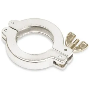 KF 25 Aluminium Hinge Clamp with Wing Nut for fast, tool-free vacuum flange coupling
