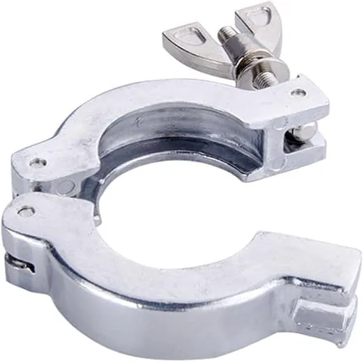 KF 10/16 Aluminium Hinge Clamp with Wing Nut for fast, tool-free vacuum flange coupling