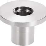 KF weldable stainless steel flange with extended weld stub for vacuum fabrication.