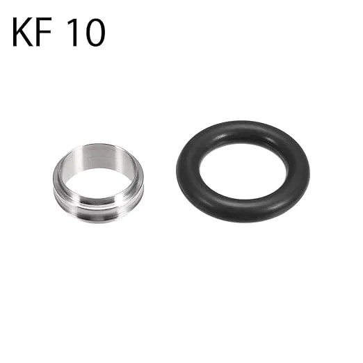 KF 10 Centering Ring with Viton O-Ring (FKM) for vacuum flange sealing in ultra-high vacuum systems