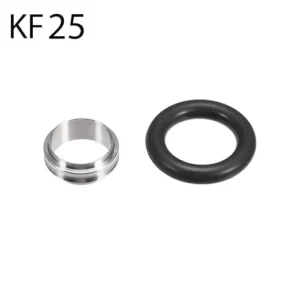 KF 25 Centering Ring with Viton O-Ring (FKM) for instrumentation ports and medium vacuum lines