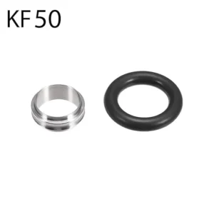 KF 50 Centering Ring with Viton O-Ring (FKM) for large vacuum line sealing and high conductance