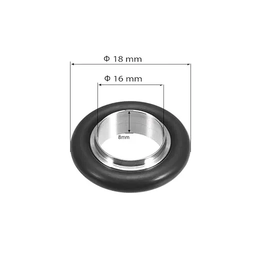 Multiple KF 16 Centering Rings and Viton O-rings in protective sterile packaging